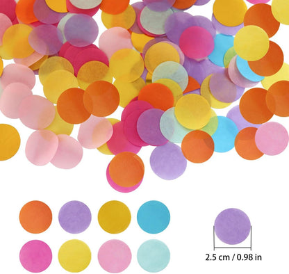 10,000-Piece 1-Inch Round Tissue Paper Confetti