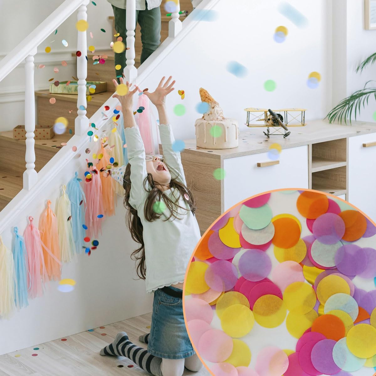 10,000-Piece 1-Inch Round Tissue Paper Confetti
